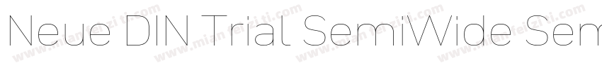 Neue DIN Trial SemiWide SemiBold字体转换